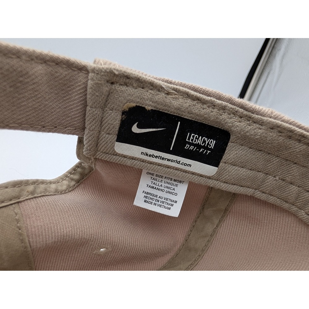 Nike Legacy91 Dri-FIT Hat Tan Khaki Adjustable Swoosh Baseball Cap One Size - Picture 8 of 10